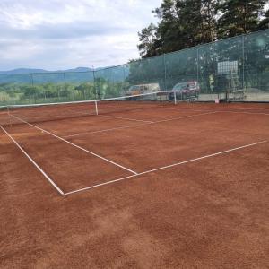 Şinca VechePensiune Confort Morosanu的网球场,上面有网