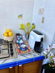 巴勒莫Casa Graziusa的厨房台面上配有烤面包机