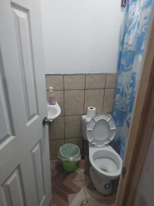 阿马蒂特兰APARTAMENTO AMATILAN的一间带卫生间和水槽的浴室