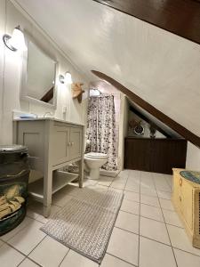 East Orleans希普斯尼斯旅馆的一间带水槽和卫生间的浴室