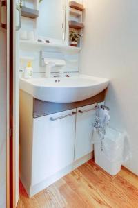 松本Forest Agata的浴室配有白色水槽和台面