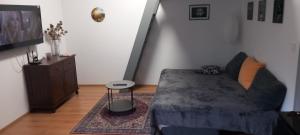 玛丽亚温泉Apartmán Kurt的客厅配有沙发和桌子