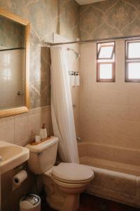 危地马拉安地瓜Autumn in Antigua Boutique Hotel的浴室配有卫生间、淋浴和盥洗盆。