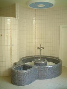 萨斯费Apart Holidays - Residenz Chateau的浴室设有浴缸及喷泉
