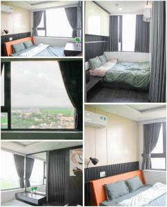 顺化Ly Homestay - Nera Garden Huế的客房设有床和窗户。