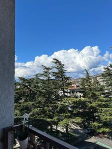 库塔伊西Rustaveli Apartment 113的阳台享有树木的景致。