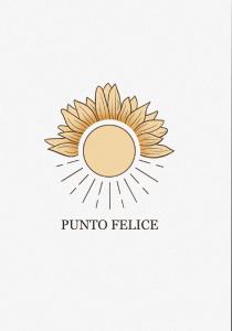GuagnanoPunto Felice的白色背景的向日葵标志