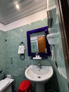 米兰米兰德勒纳泽欧尼酒店的一间带水槽和镜子的浴室