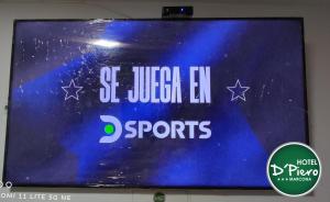 圣胡安HOTEL D'PIERO MARCONA的带有运动队名字的电视屏幕