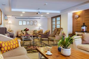 伊斯坦布尔Cheya Besiktas Istanbul Bosphorus City Center Hotel & Suites的带沙发、椅子和桌子的客厅