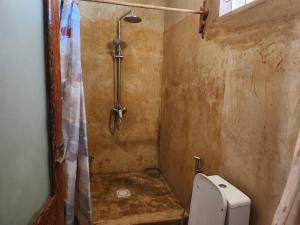 基济姆卡济Sunset Getaway- Villa Makuti的一间带卫生间和淋浴的浴室