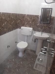 阿姆利则Arora classic guest house的一间带卫生间和水槽的浴室