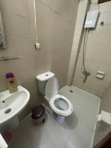 安塔利亚德德汗酒店的一间带卫生间和水槽的浴室