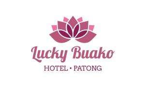 芭东海滩Lucky Buako Hotel Patong的花朵酒店的标志