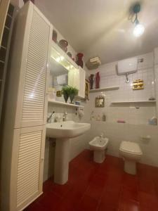 博洛尼亚B&B Fuori Dai Coppi - Bologna的一间带水槽和卫生间的浴室