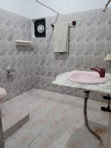 卡拉奇Hotel Capital one的一间带水槽和卫生间的浴室