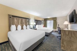 圣易西铎贝斯特韦斯特美洲酒店的酒店客房设有两张床和一台平面电视。
