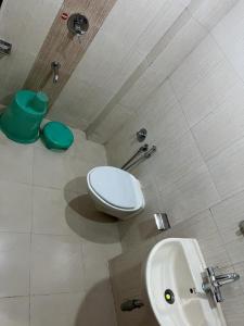 瓦皮Hotel Horizon Vapi的一间带卫生间和水槽的浴室