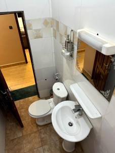 波多诺伏SECRET D'OFÈ的浴室配有白色卫生间和盥洗盆。