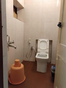 马迪凯里Coorg HillTown Hotel - Madikeri的一间带卫生间和淋浴的浴室