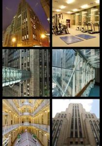 开普敦Art Deco Loft, CBD, No Black Outs!的建筑物不同图片的拼贴