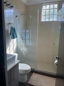 里奥阿托MM NAPA VILLAGE的带淋浴、卫生间和盥洗盆的浴室