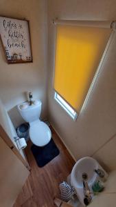 滨海克拉克顿SKYLA VISTA Clacton-on-Sea的一间带卫生间和窗户的小浴室