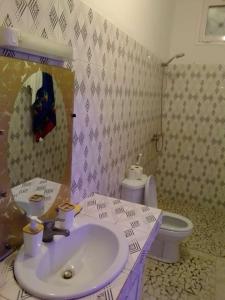 姆布尔Villa Fama的一间带水槽和卫生间的浴室