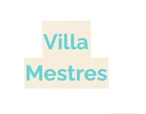 普拉加德阿罗Villa Mestres Playa de Aro的带有别墅梅塞斯字样的标志