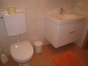 施特罗布尔斯克夫奥民宿的浴室配有白色卫生间和盥洗盆。