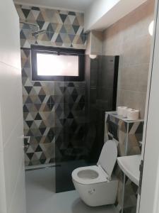 BrdoVila Plava Zlatar的一间带卫生间和水槽的浴室