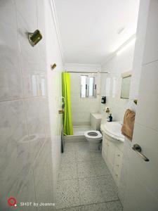 ChirivellaGolden Ambient Apartment的带淋浴、卫生间和盥洗盆的浴室