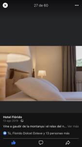 索特鲜花酒店的一张卧室的照片,卧室里配有一张带枕头的床