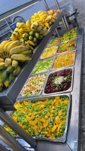 瓦拉达里斯州长市POUSADA BRASÃO的包含不同种类水果和蔬菜的自助餐