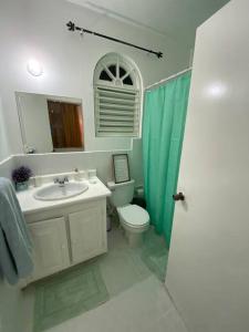 欧丘里欧K2 Aqua Vista Escape的一间带水槽、卫生间和镜子的浴室