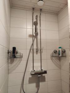 瓦尔考斯Kauppakatu 57 - 8的浴室内配有淋浴和头顶淋浴