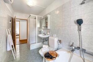 CavergnoCasa Al Torchio 1,2,3 and 4 - Happy Rentals的一间带卫生间和水槽的浴室