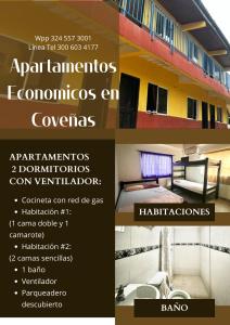 科韦尼亚斯Apartamentos Coveñas的房屋内房间传单