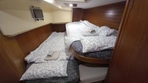 热那亚sailing Delfina的小房间提供两张床铺