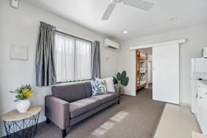 米兰达Tasman Holiday Parks - Miranda的带沙发和窗户的客厅