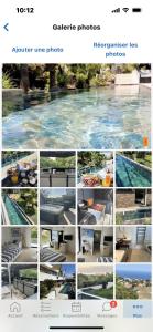 尼斯COTTAGE MARIN avec VUE MER的游泳池图片的拼贴