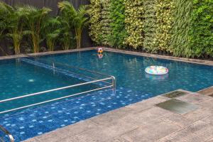 卡兰古特Hyatt Centric Candolim Goa的游泳池,里面放着玩具