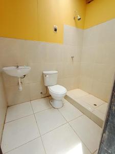 瓦努科OCALA HOUSE 4.0的一间带卫生间和水槽的浴室