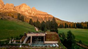 新黎凡特Moseralm Dolomiti Spa Resort的山地中的建筑