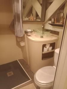 普罗普里亚诺Santa-Giulia的一间带水槽和卫生间的浴室