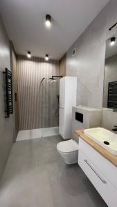 别尔斯克-比亚拉CityCenterApartments/M32/8B的浴室配有卫生间、淋浴和盥洗盆。