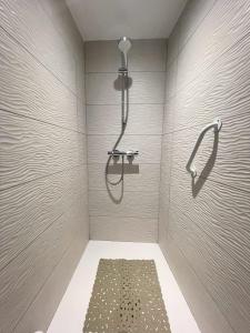 巴涅尔德比戈尔Maison d'hôtes Le Couvent的带淋浴喷头的浴室