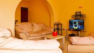利马CASA MAYNAS BARRANCO的带沙发和电视的客厅