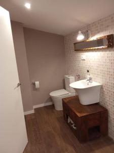 莱里达Apartamentos "Casa Melé" 3, Parking privado opcional的一间带水槽和卫生间的浴室