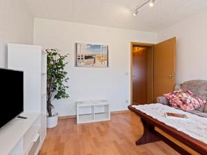 克吕茨Attractive Apartment in Kl tz near the Sea的带沙发和平面电视的客厅